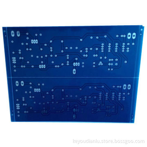 Blue soldermaske 2L PCB with mounted surface